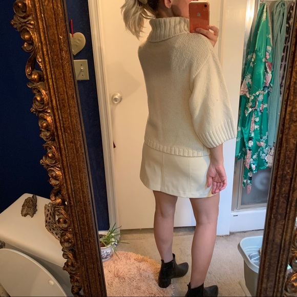 Zara Cable Knit Turtleneck boxy crop sweater Med - Picture 10 of 16